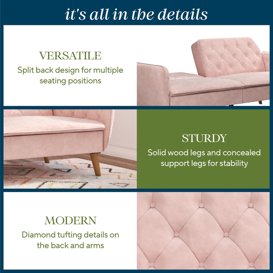 Telora II Pink Futon - Thumbnail - Image 7