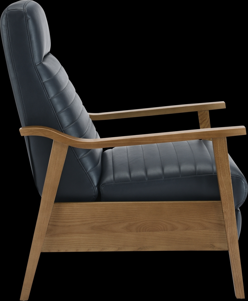 Temalini Blue Push Back Recliner - Thumbnail - Image 6