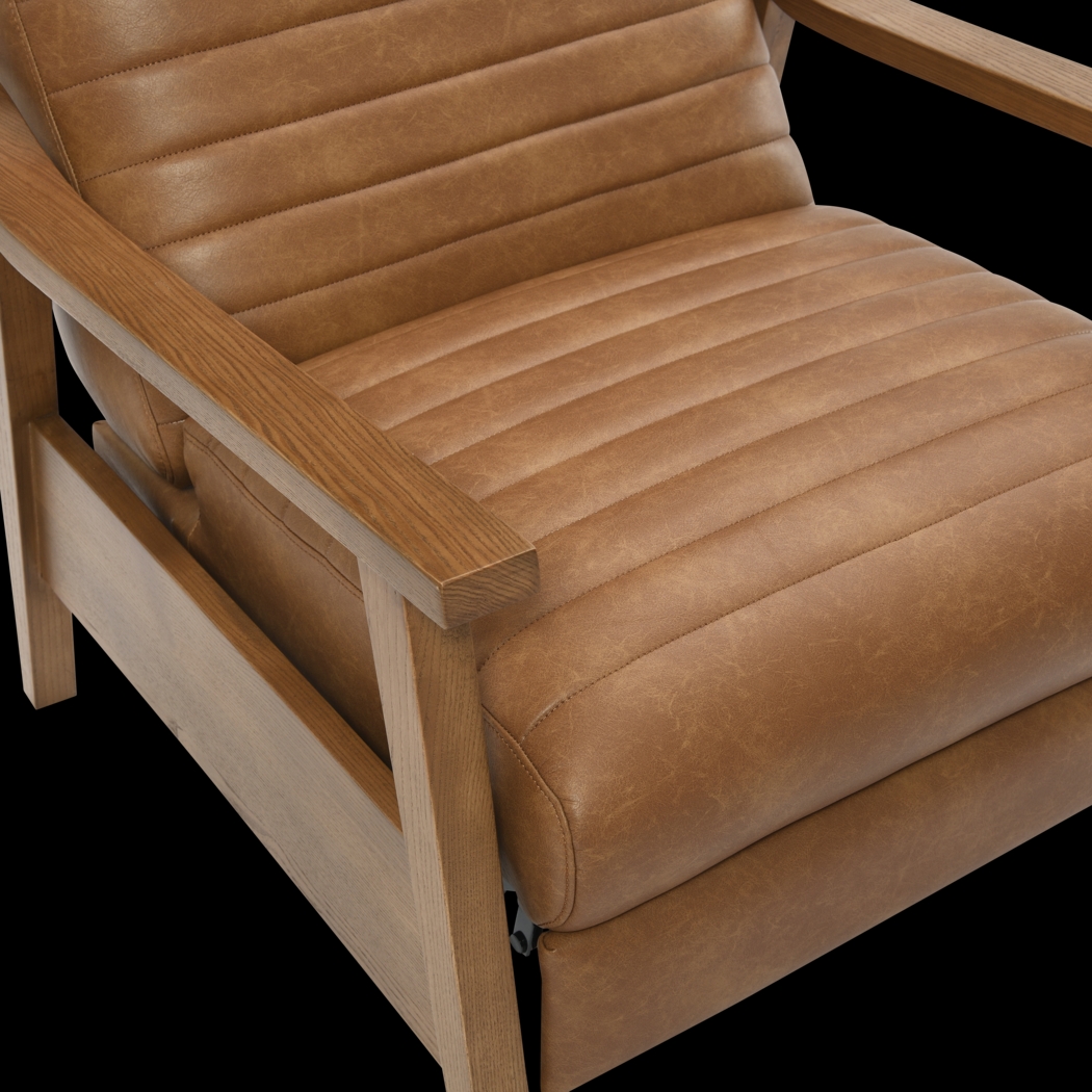 Temalini Light Brown Push Back Recliner - Thumbnail - Image 4