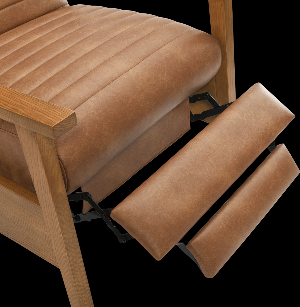 Temalini Light Brown Push Back Recliner - Thumbnail - Image 5