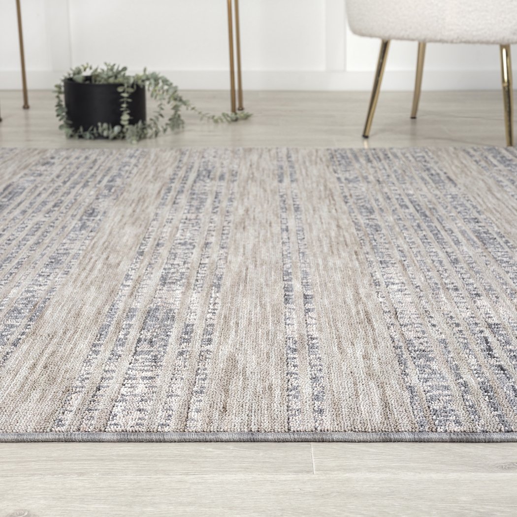 Temisnia Ivory/Blue 5' x 7' Indoor/Outdoor Rug - Thumbnail - Image 5