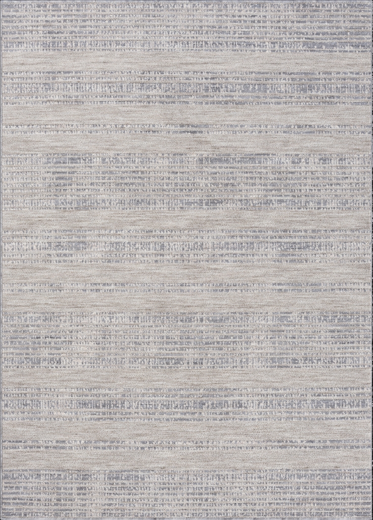 Temisnia Ivory/Blue 5' x 7' Indoor/Outdoor Rug - Thumbnail - Image 1