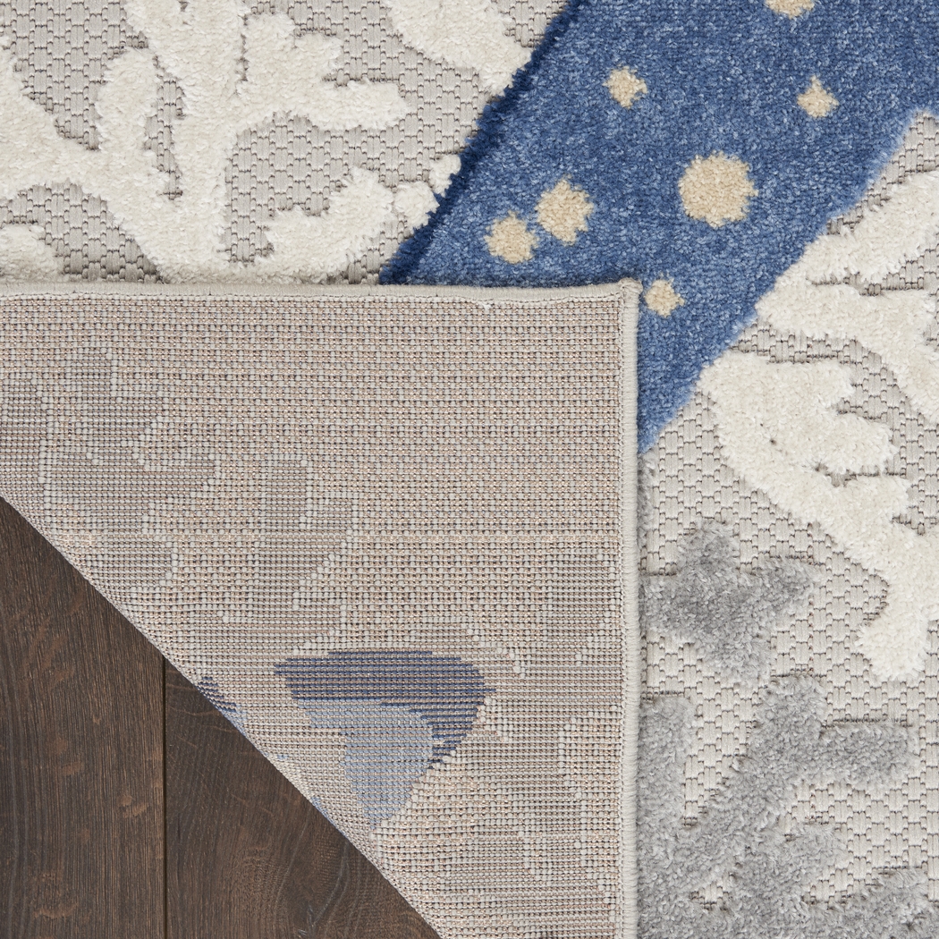 Tempany Blue/Gray 5'3 x 7'5 Indoor/Outdoor Rug - Thumbnail - Image 7