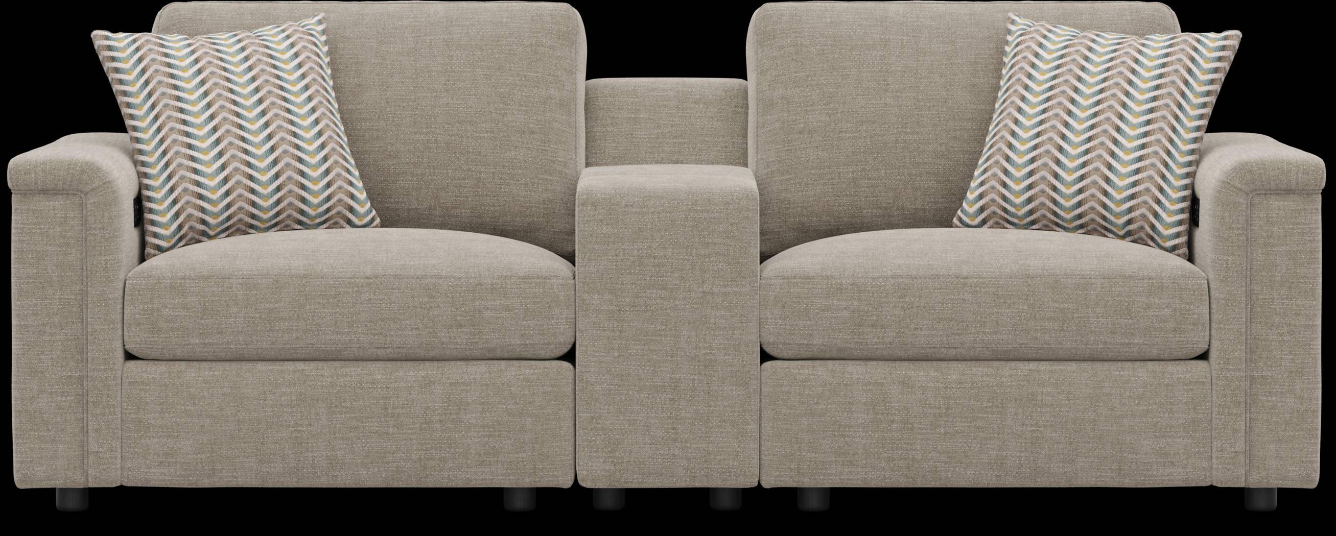 Beige 3 Pc Tempo Modular with Media Console - Thumbnail - Image 2