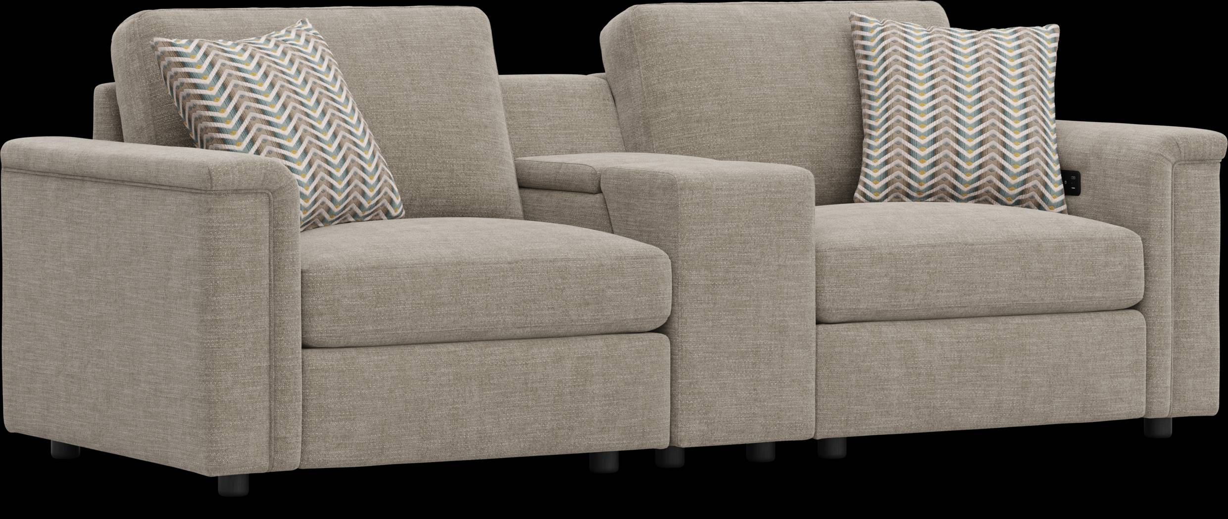 Beige 3 Pc Tempo Modular with Media Console - Thumbnail - Image 1