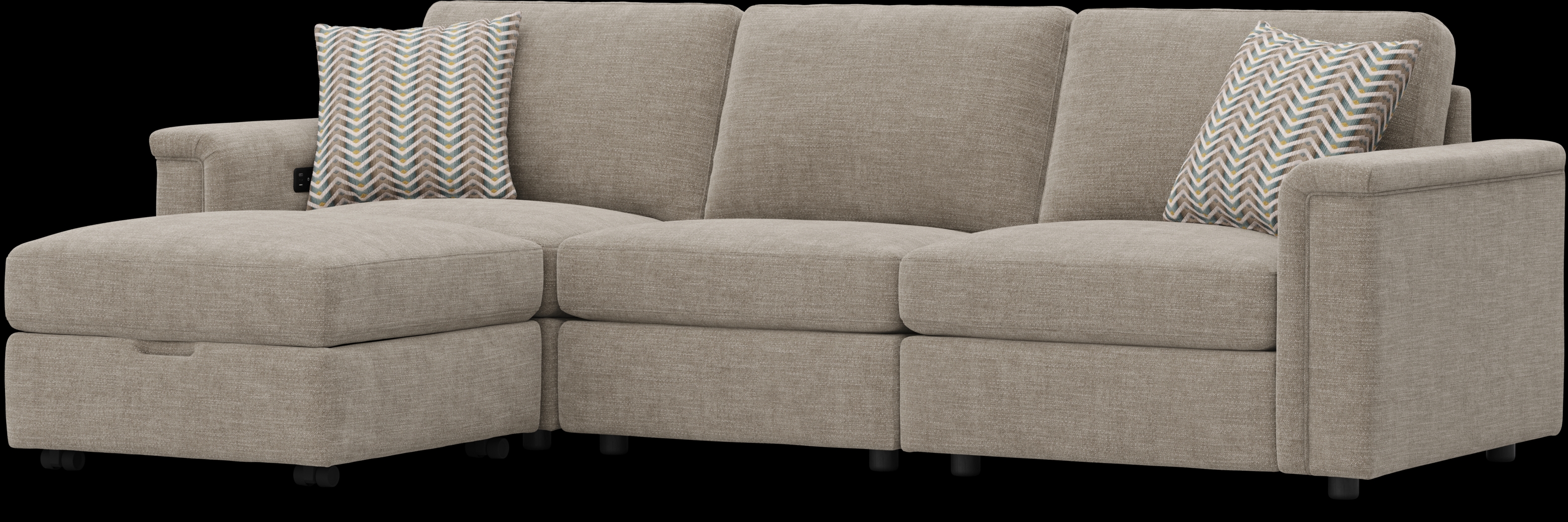 Beige 4 Pc Tempo Modular with Audio - Thumbnail - Image 1