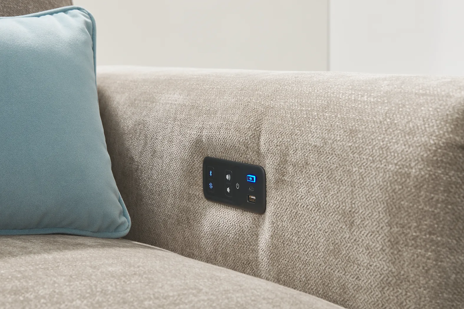 Tempo Modular Beige 8 Pc Sectional with Audio - Thumbnail - Image 4