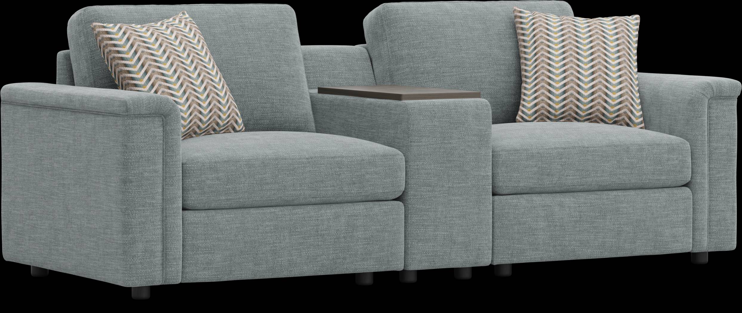 Tempo Modular Blue 3 Pc Sectional - Thumbnail - Image 1