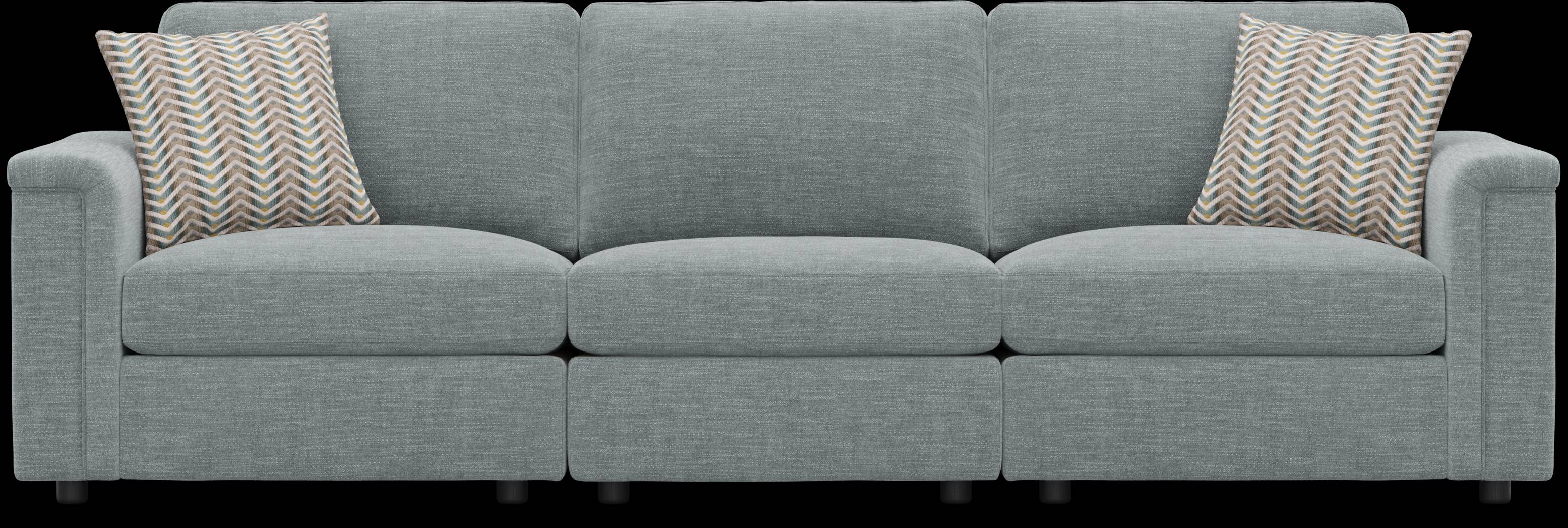 Tempo Modular Blue 3 Pc Sectional - Thumbnail - Image 2