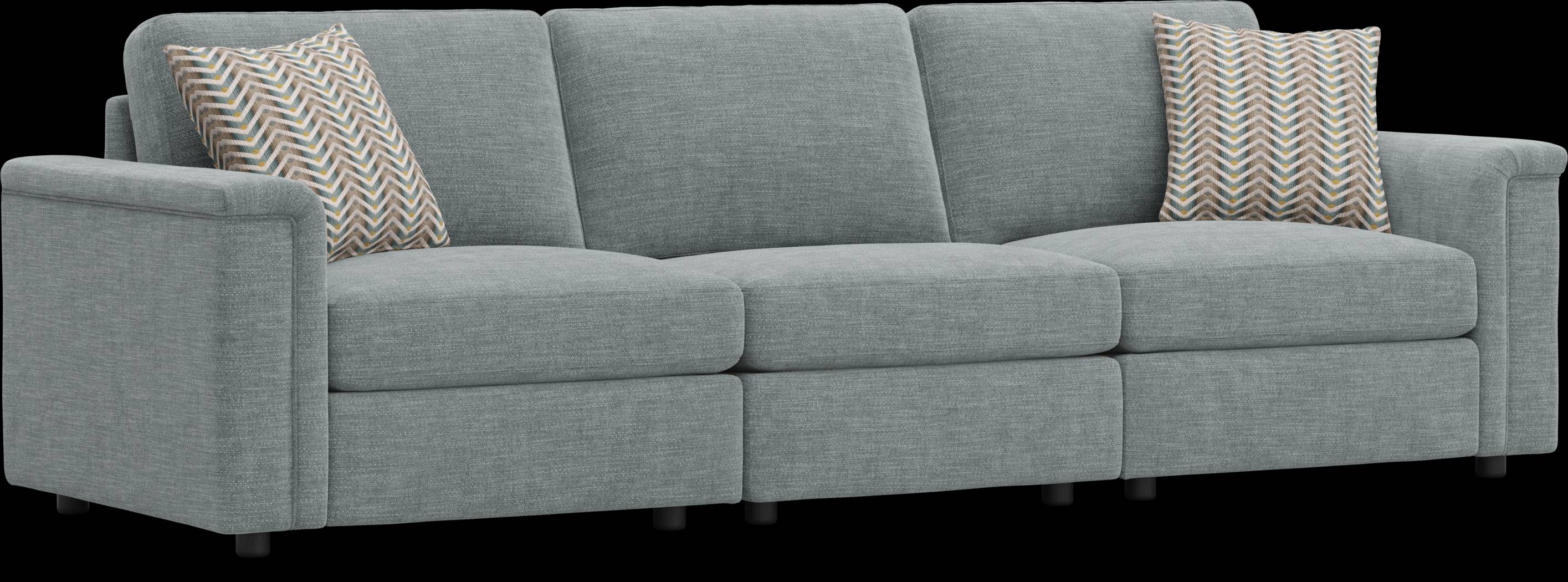 Tempo Modular Blue 3 Pc Sectional - Thumbnail - Image 1