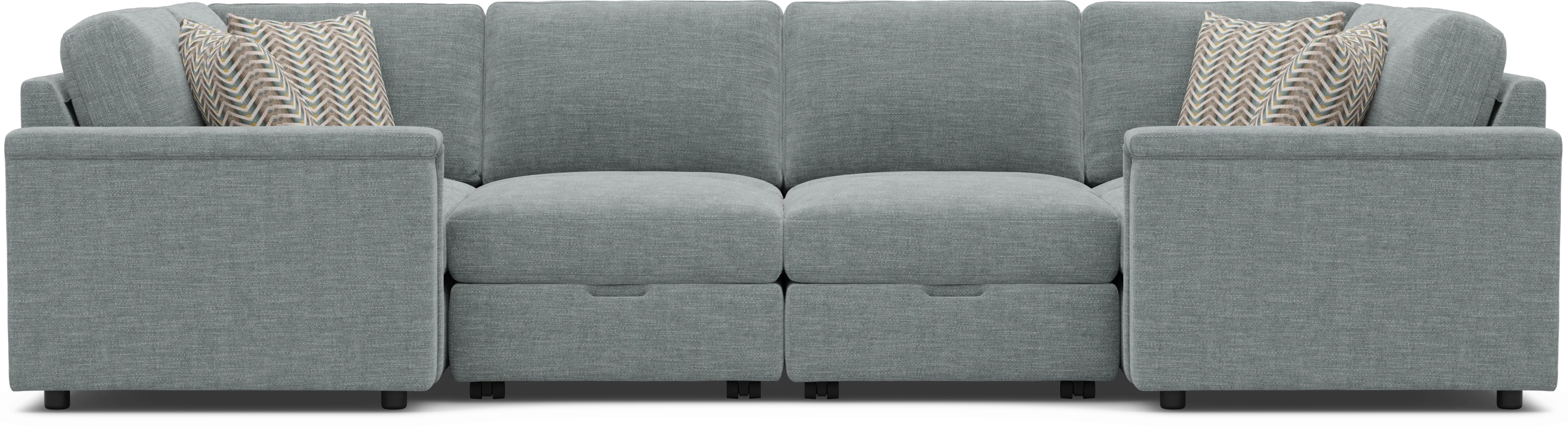 Tempo Modular Blue 8 Pc Sectional with Audio - Thumbnail - Image 3