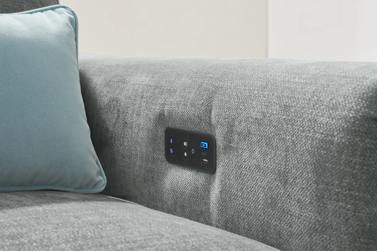 Tempo Modular Blue 8 Pc Sectional with Audio - Thumbnail - Image 4