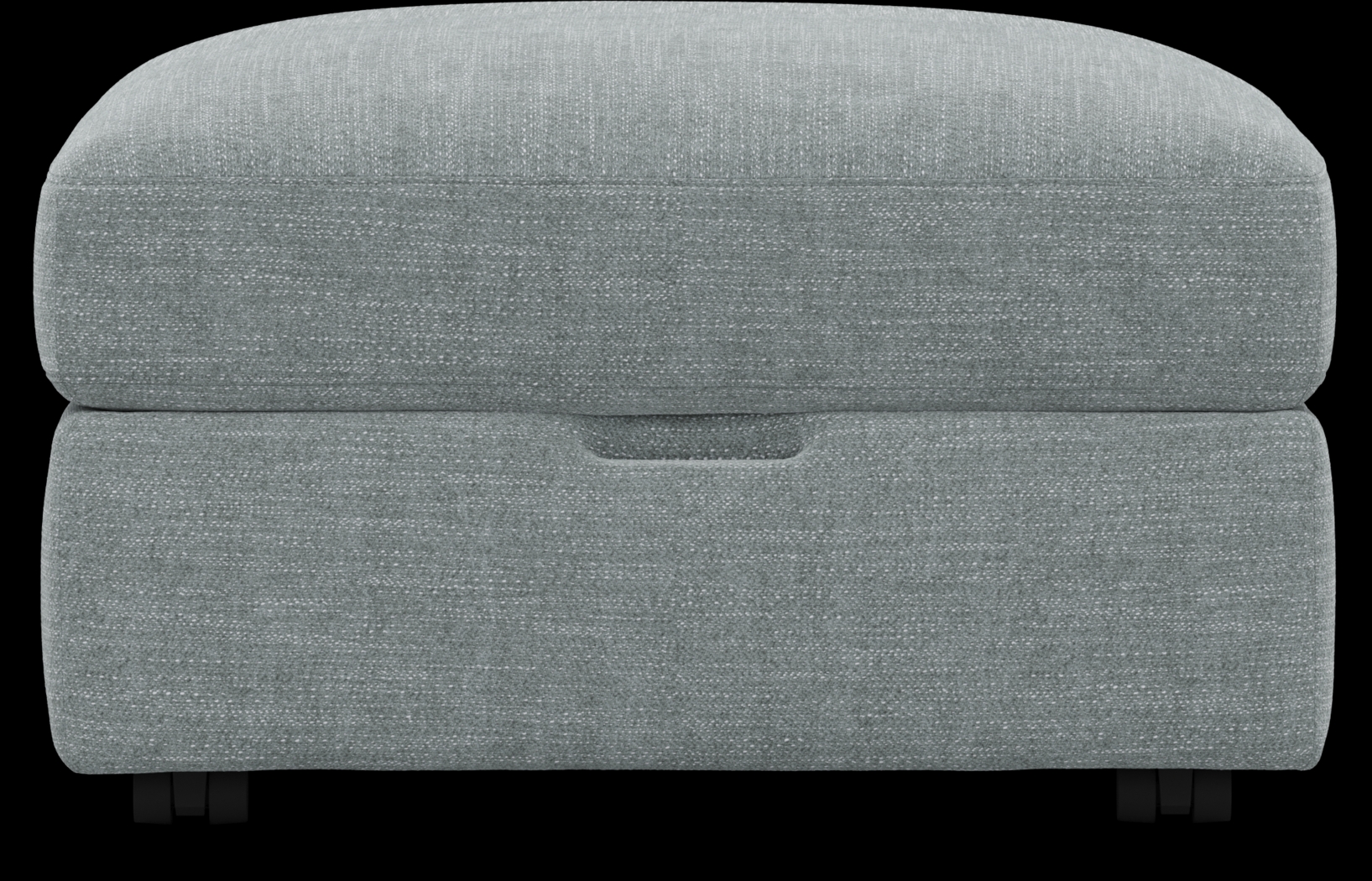 Tempo Modular Blue Storage Bumper Ottoman - Thumbnail - Image 2