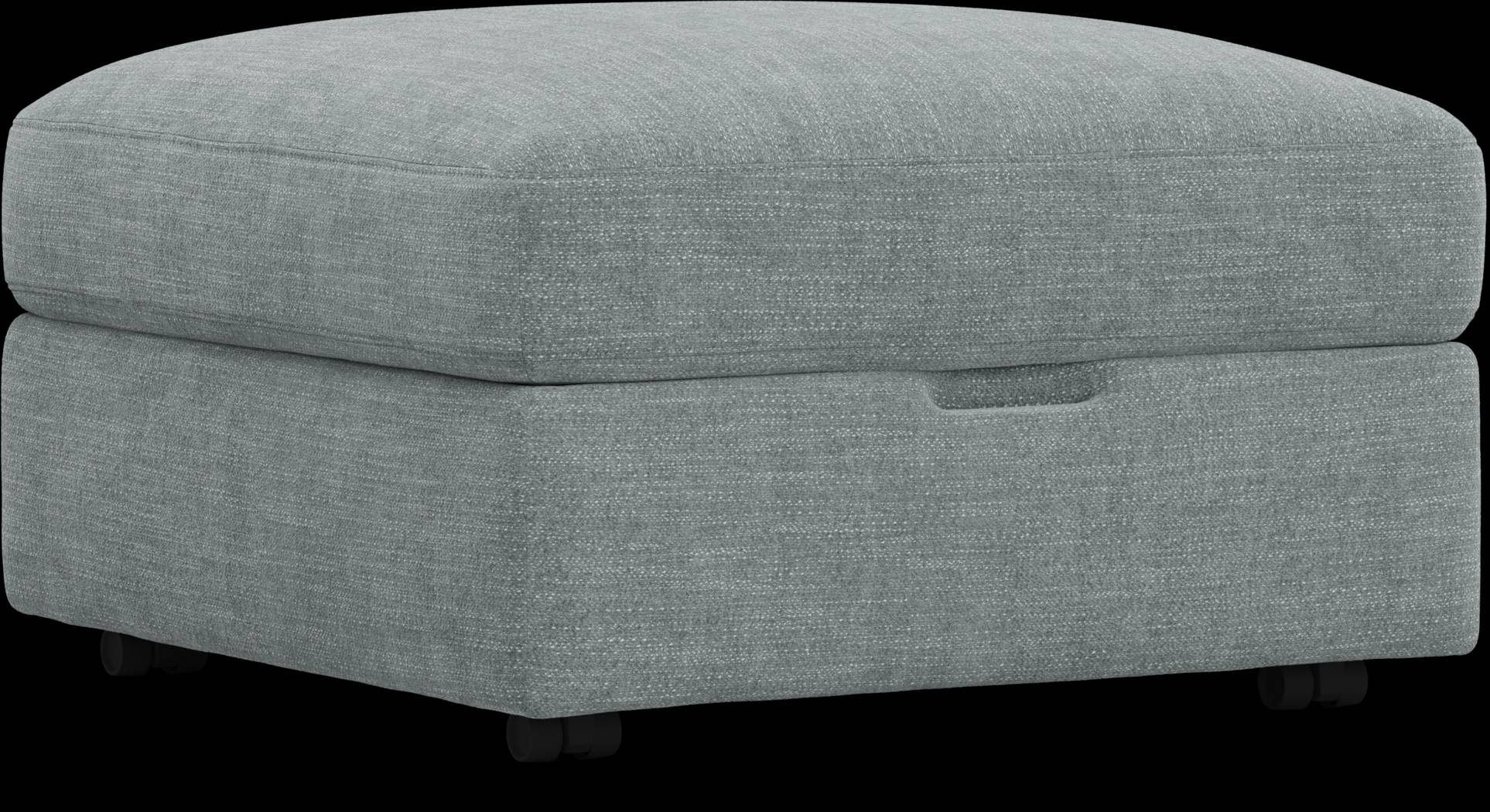 Tempo Modular Blue Storage Bumper Ottoman - Thumbnail - Image 1