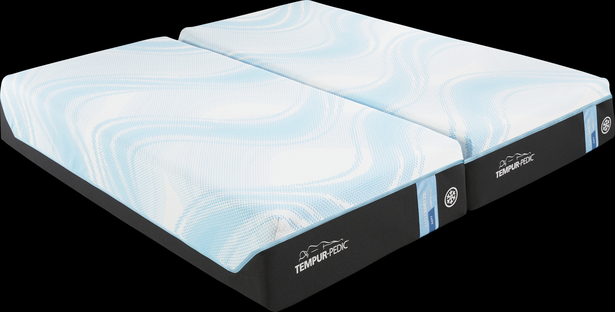 Tempu-Pedic LuxeBreeze Soft Split California King Mattress Pair - Thumbnail - Image 1