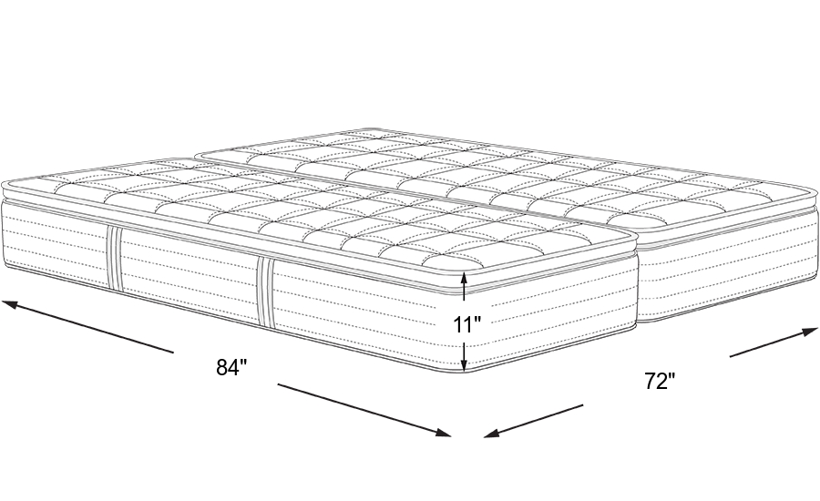 Dimension Image. Please refer to the Dimension Tab on this page for dimension details.