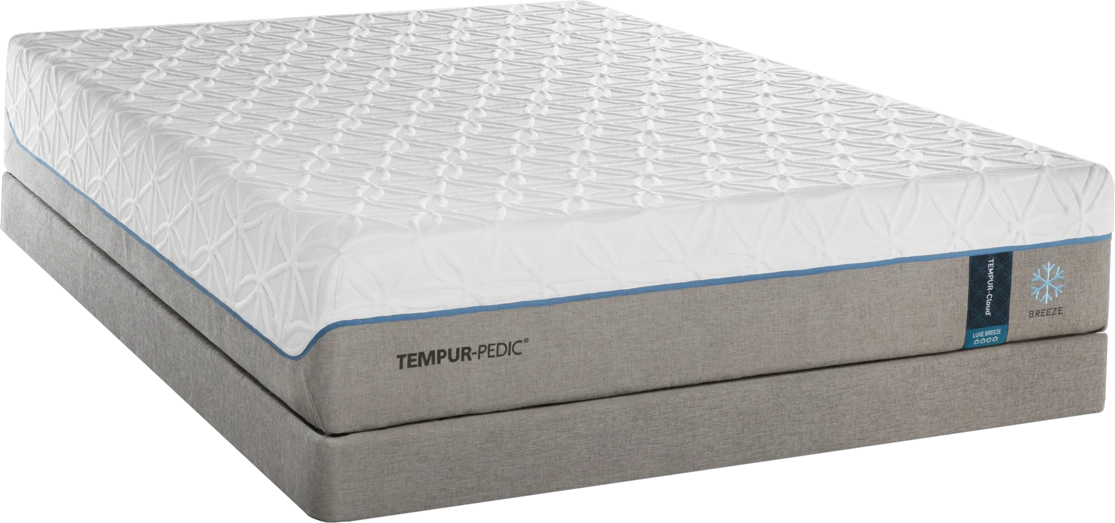 TEMPUR-Cloud Luxe Breeze Queen Mattress Set - Thumbnail - Image 1