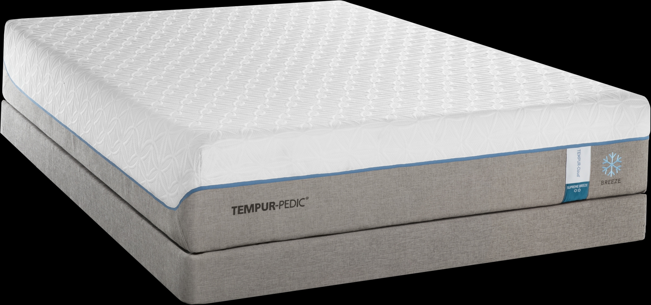 Tempur-Pedic Cloud Supreme Breeze Low Profile King Mattress Set