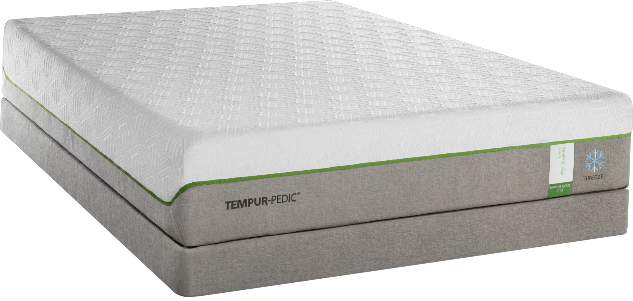 TEMPUR-Flex Supreme Breeze Low Profile Queen Mattress Set - Thumbnail - Image 1
