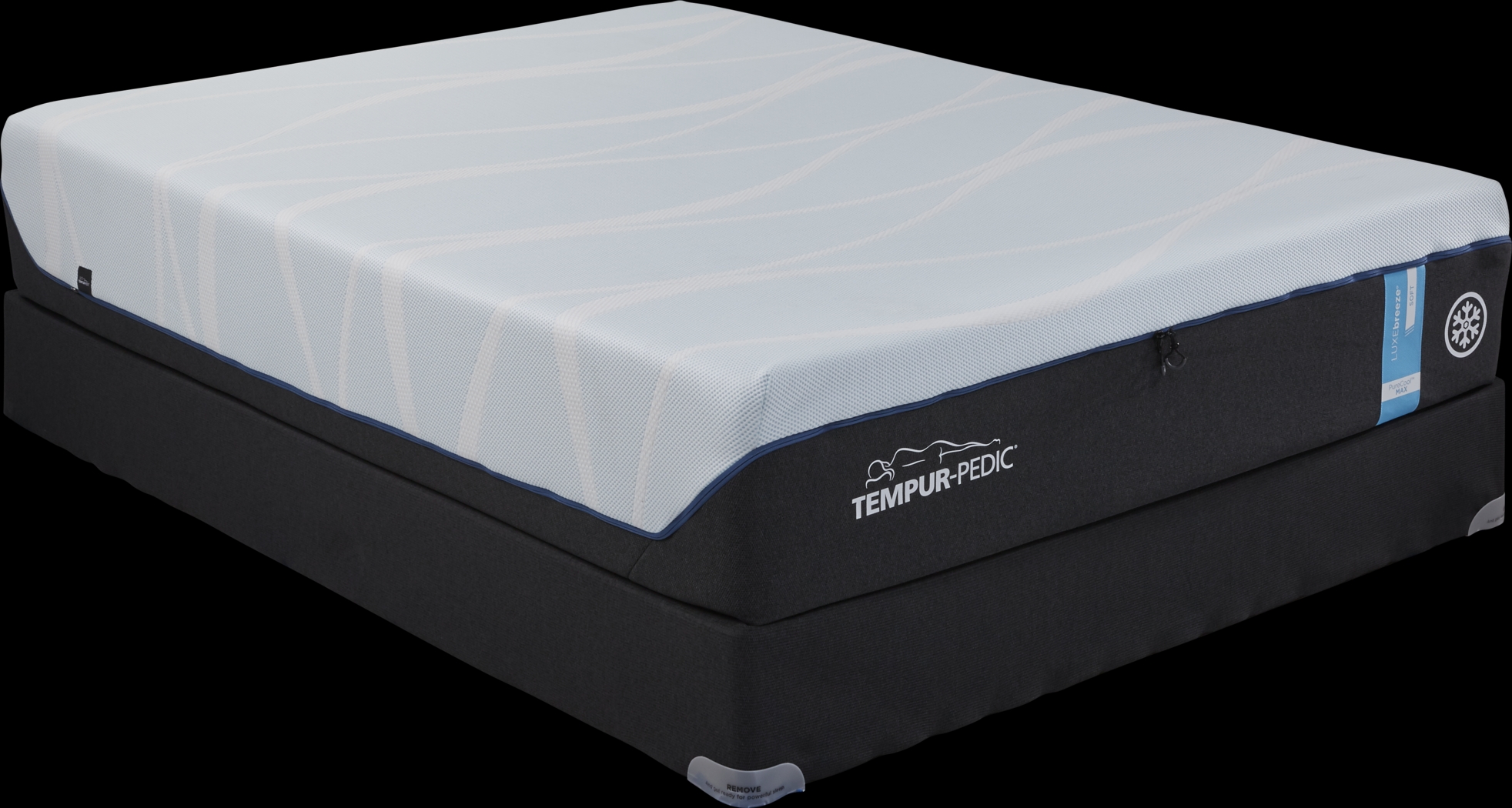 Tempur-LuxeBreeze Soft Low Profile Queen Mattress Set - Thumbnail - Image 1
