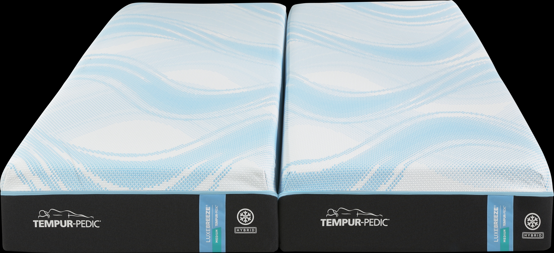 Tempur-Pedic LuxeBreeze Medium Hybrid Split California King Mattress Pair - Thumbnail - Image 2