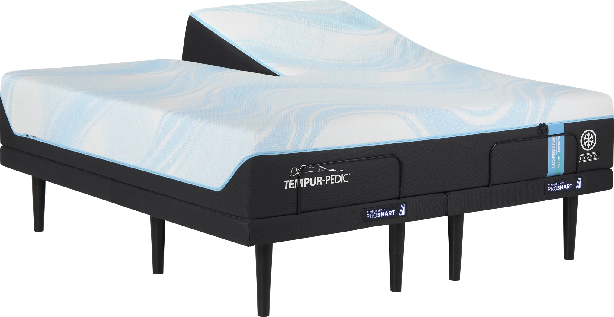 Tempur-Pedic LuxeBreeze Medium Hybrid Split Head King Mattress - Thumbnail - Image 1