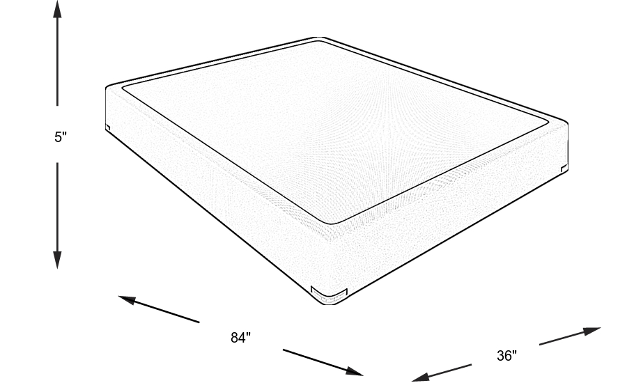 Dimension Image. Please refer to the Dimension Tab on this page for dimension details.