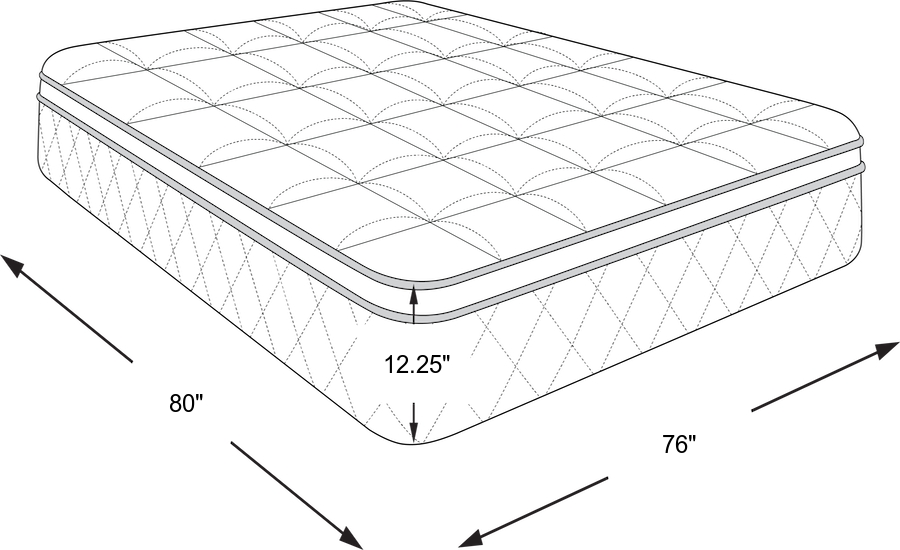 Dimension Image. Please refer to the Dimension Tab on this page for dimension details.