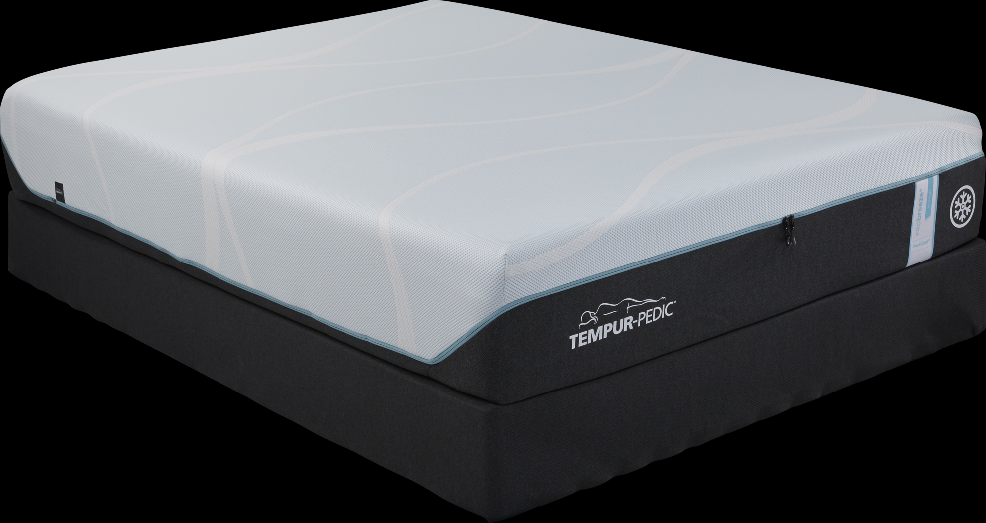 Tempur-ProBreeze Medium Hybrid Low Profile King Mattress Set - Thumbnail - Image 1