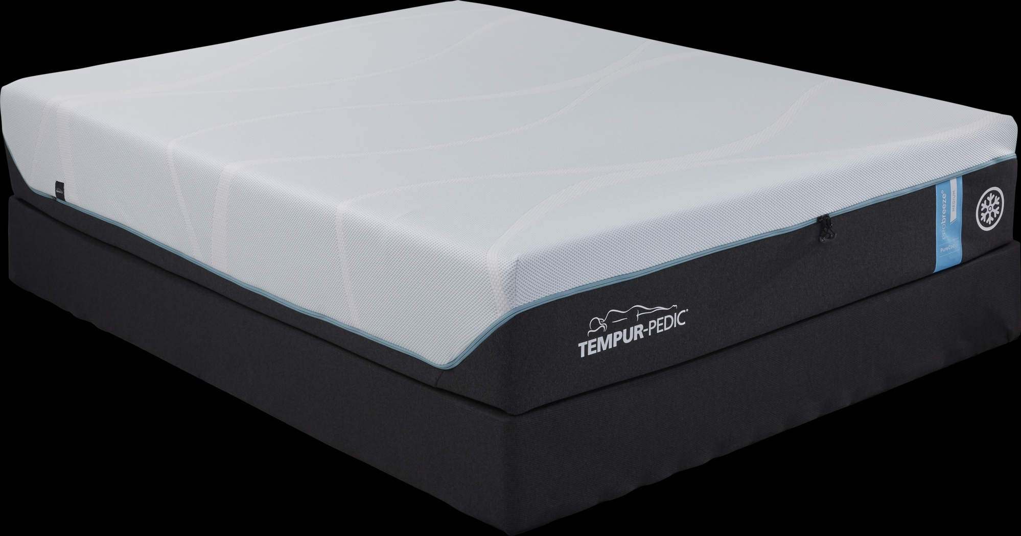 Tempur-ProBreeze Medium Low Profile Queen Mattress Set - Thumbnail - Image 1