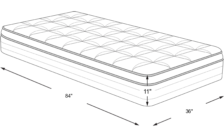 Dimension Image. Please refer to the Dimension Tab on this page for dimension details.