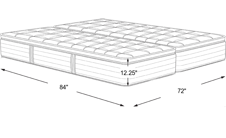 Dimension Image. Please refer to the Dimension Tab on this page for dimension details.