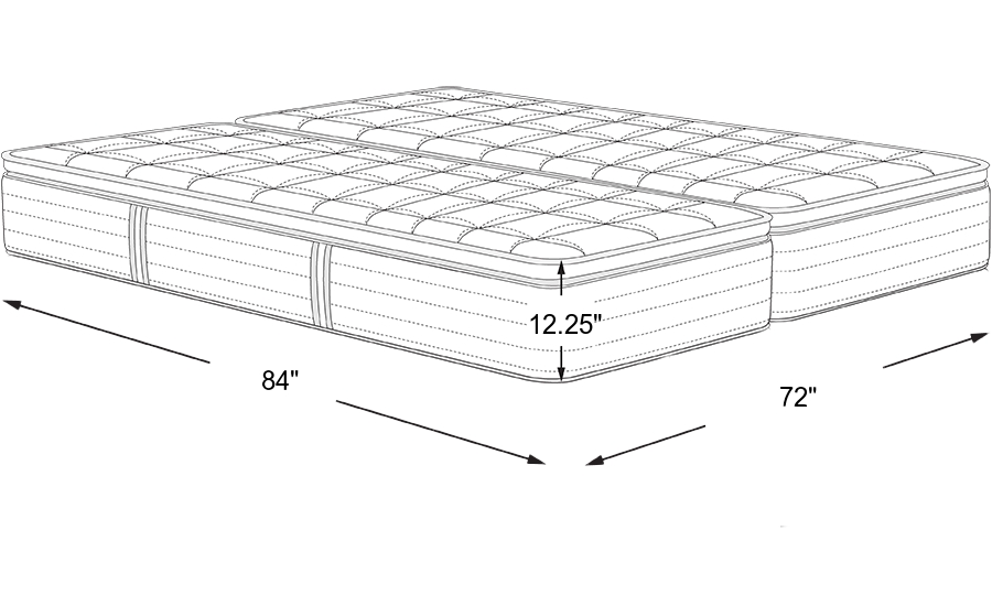 Dimension Image. Please refer to the Dimension Tab on this page for dimension details.