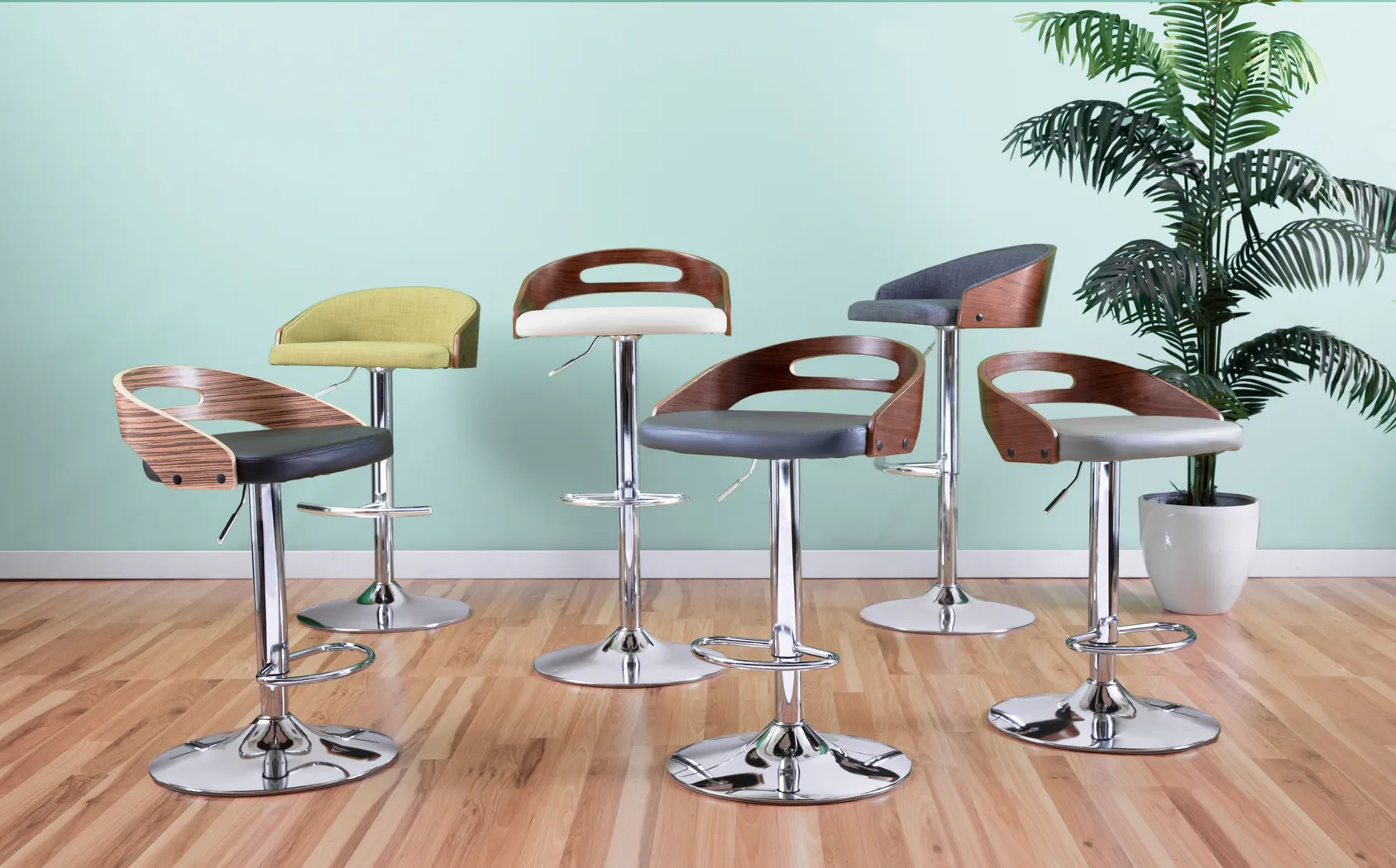 Tenlynn Green Adjustable Barstool, Set of 2 - Thumbnail - Image 3