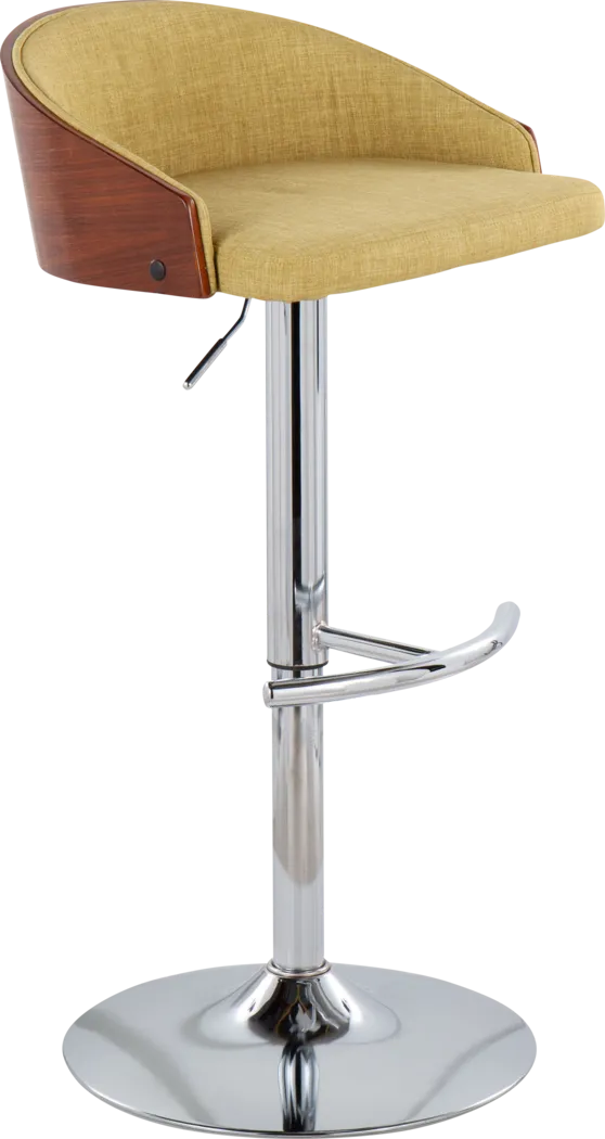 Tenlynn Green Adjustable Swivel Barstool, Set of 3 - Thumbnail - Image 5