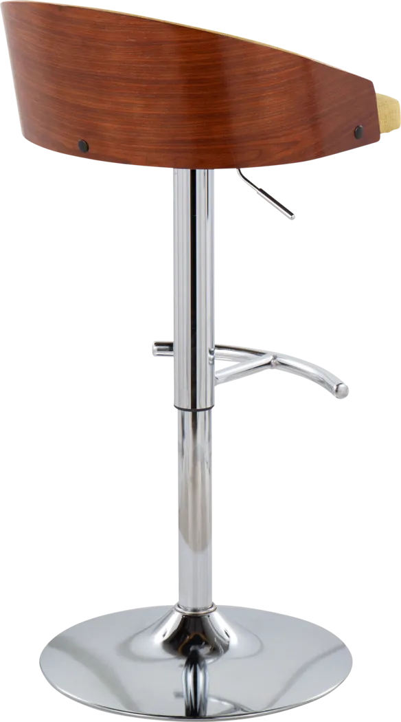 Tenlynn Green Adjustable Swivel Barstool, Set of 3 - Thumbnail - Image 7