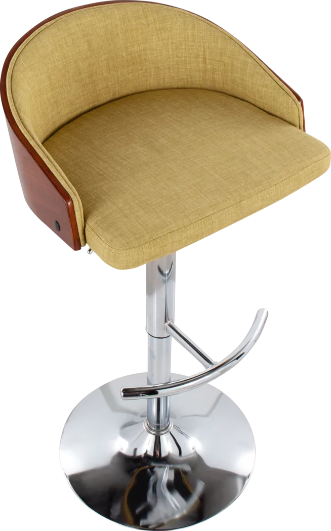 Tenlynn Green Adjustable Swivel Barstool, Set of 3 - Thumbnail - Image 10