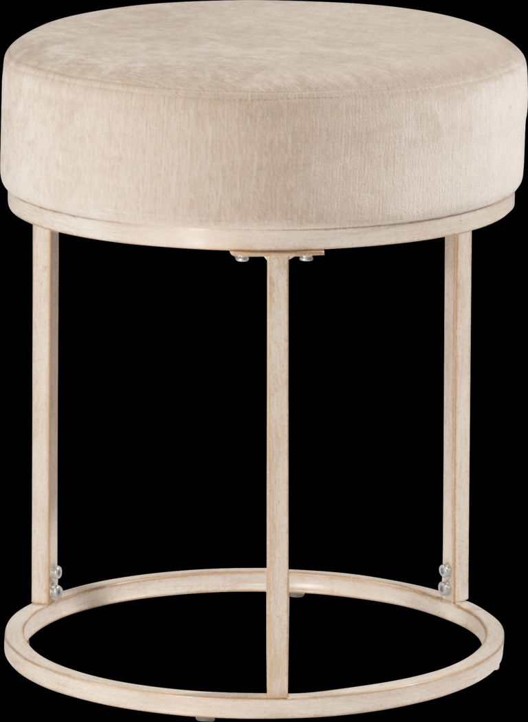 Tennyson White Vanity Stool - Thumbnail - Image 2