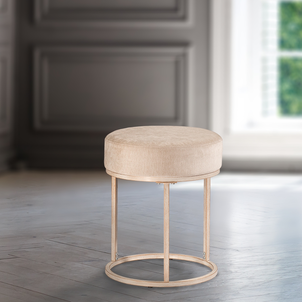Tennyson White Vanity Stool - Thumbnail - Image 4