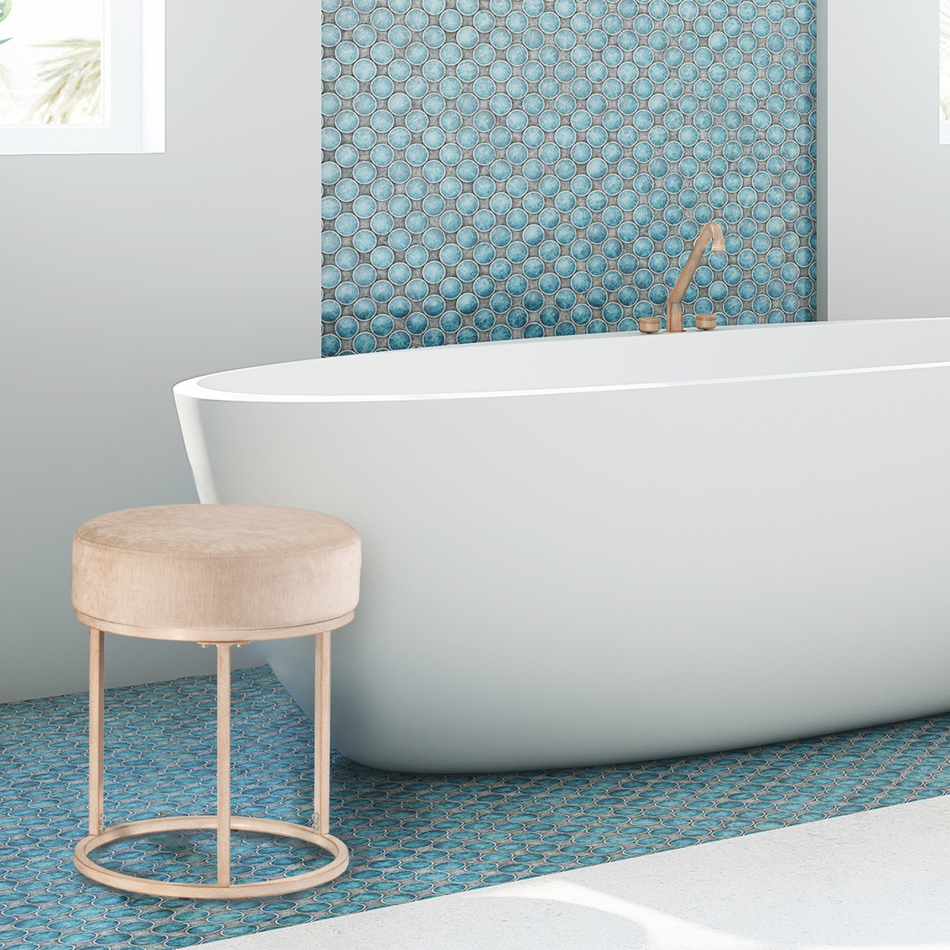 Tennyson White Vanity Stool - Thumbnail - Image 9