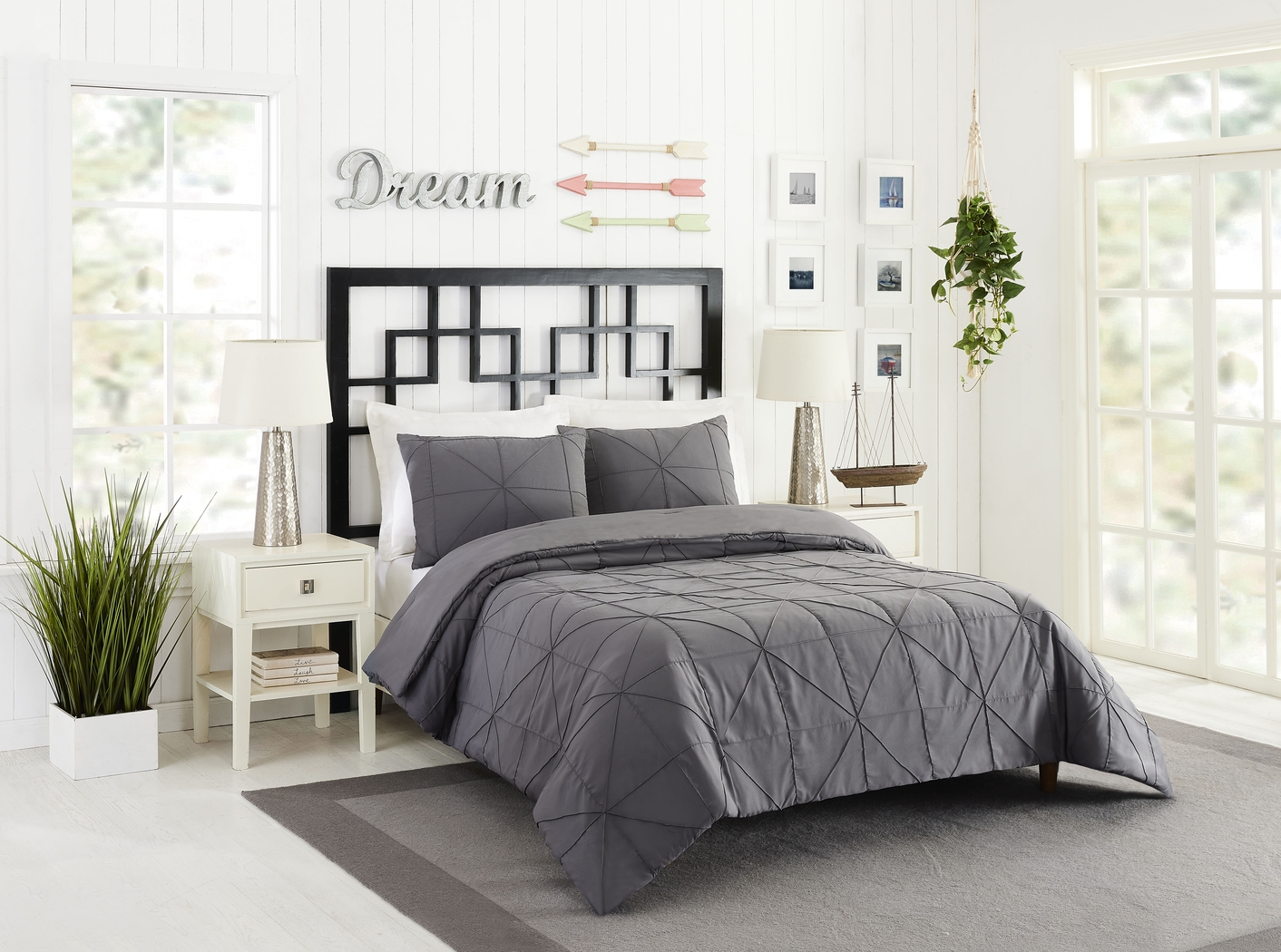 Tennystone Dark Gray Twin/Twin Extra Long 2 Pc Comforter Set - Thumbnail - Image 2