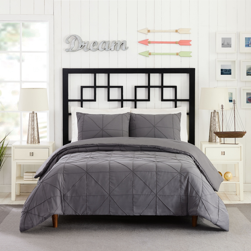 Tennystone Dark Gray Twin/Twin Extra Long 2 Pc Comforter Set - Thumbnail - Image 1