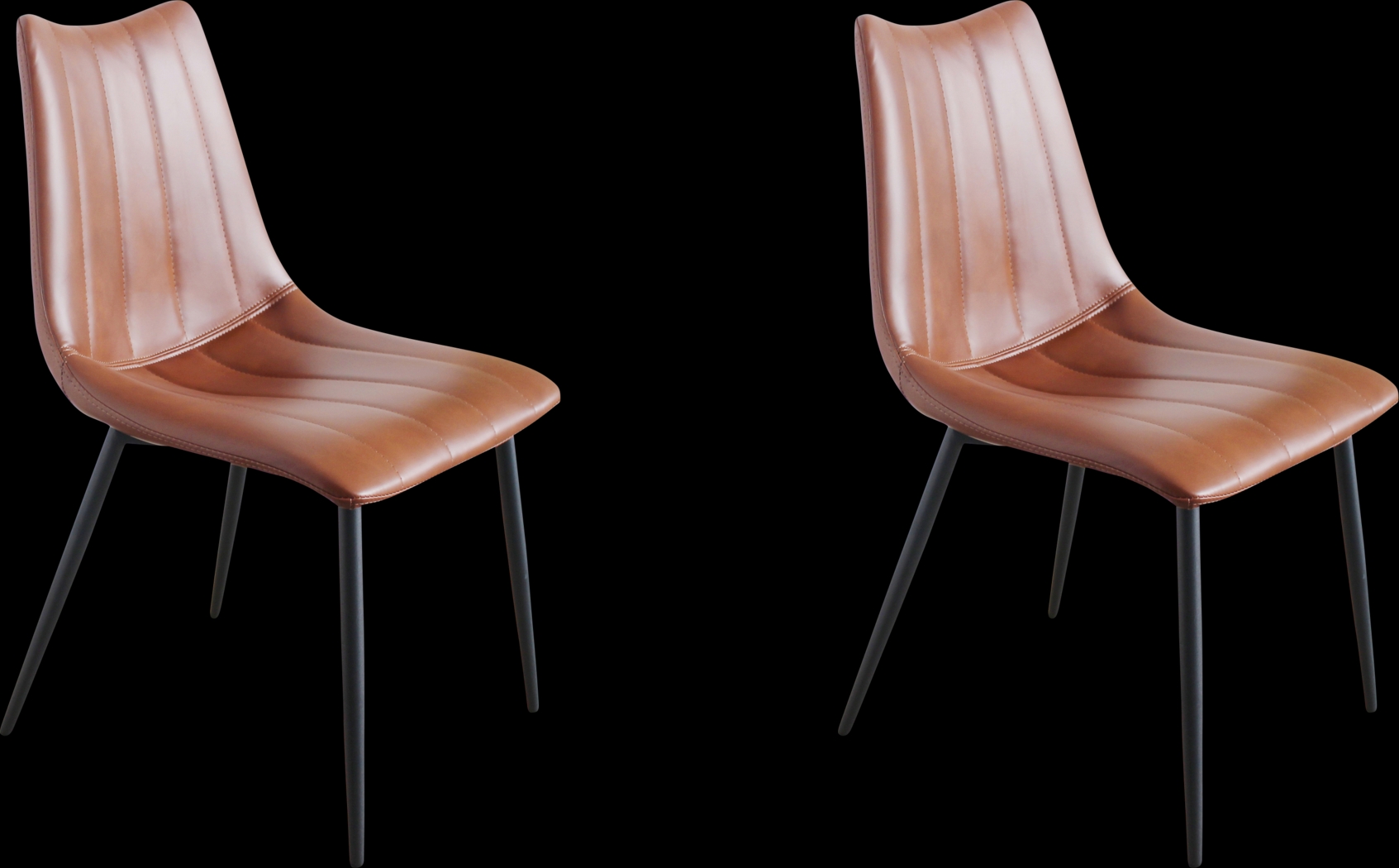 Tenton Brown Side Chair, Set of 2 - Thumbnail - Image 1