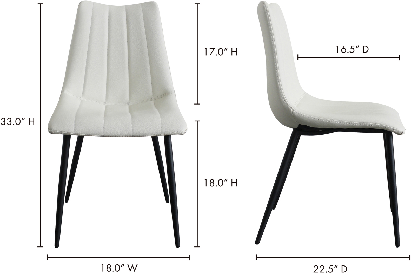 Tenton White Side Chair, Set of 2 - Thumbnail - Image 6