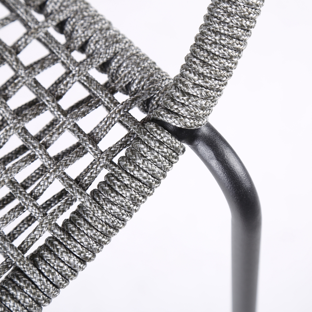 Terela Gray Outdoor Arm Chair, Set of 2 - Thumbnail - Image 7