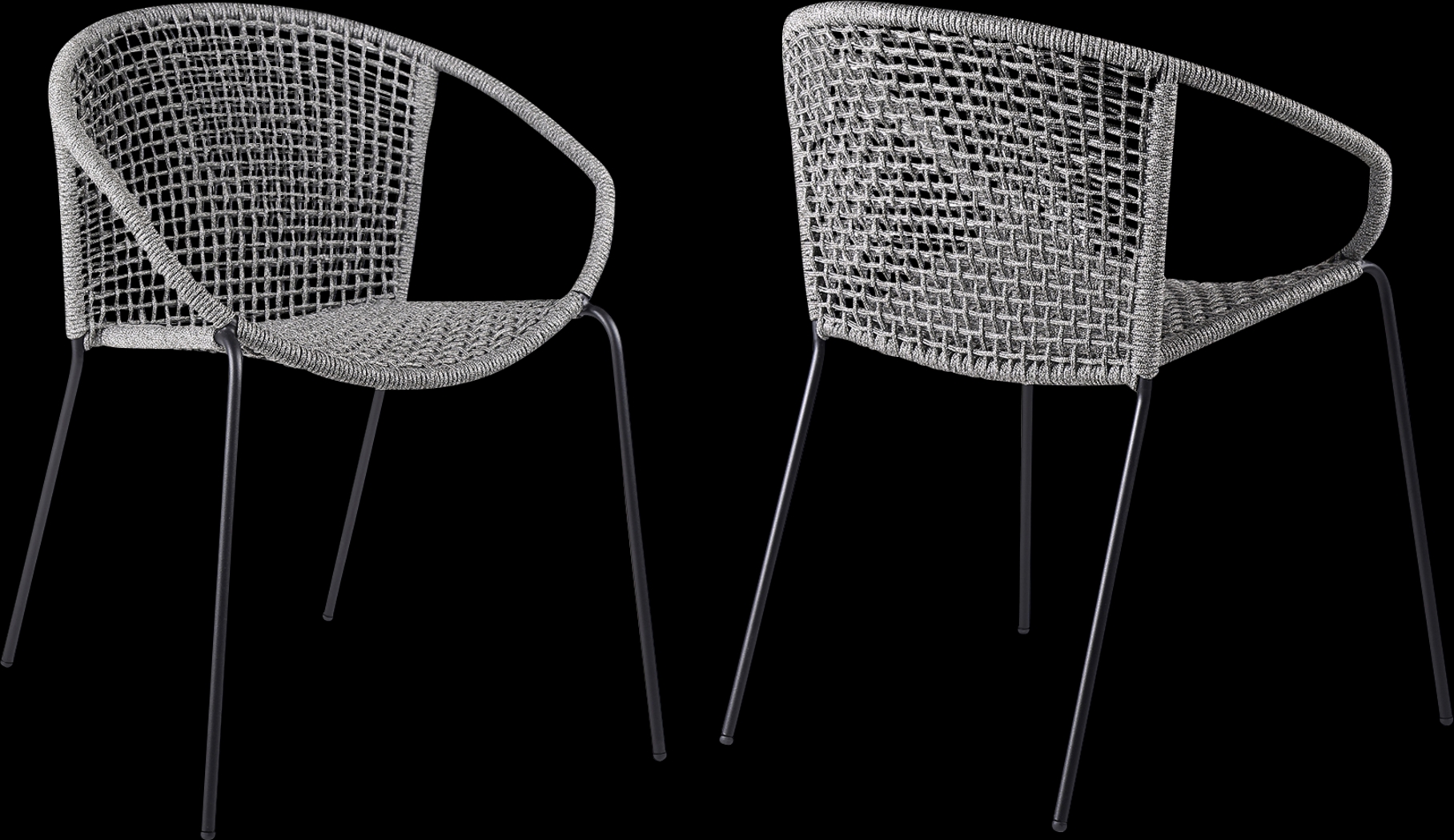 Terela Gray Outdoor Arm Chair, Set of 2 - Thumbnail - Image 1