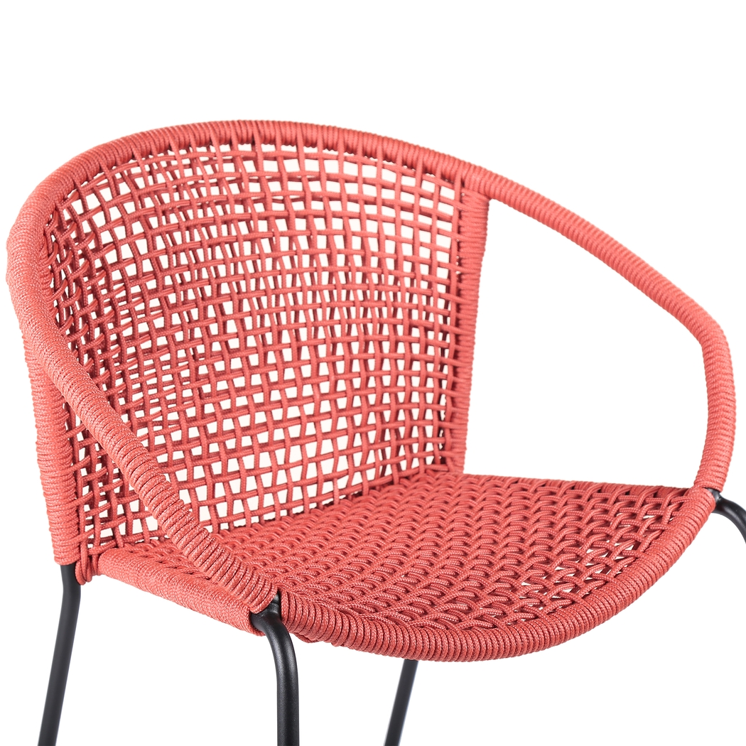 Terela Red Outdoor Arm Chair, Set of 2 - Thumbnail - Image 5