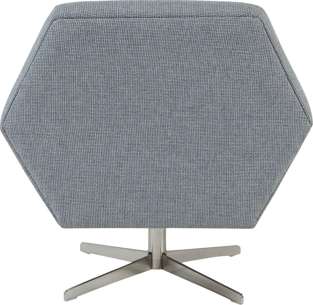 Teresina Blue Accent Swivel Chair - Thumbnail - Image 4