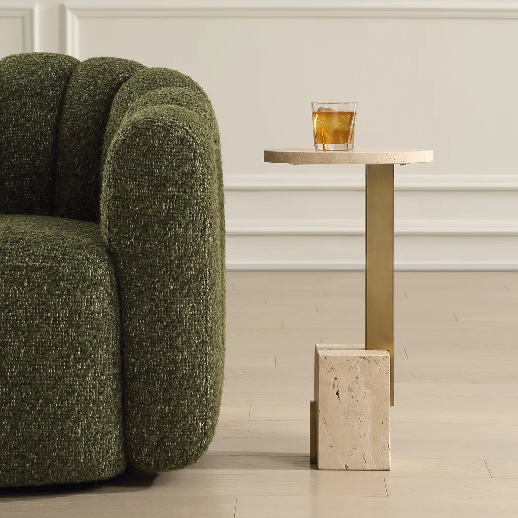 Terim Beige Accent Table - Thumbnail - Image 3