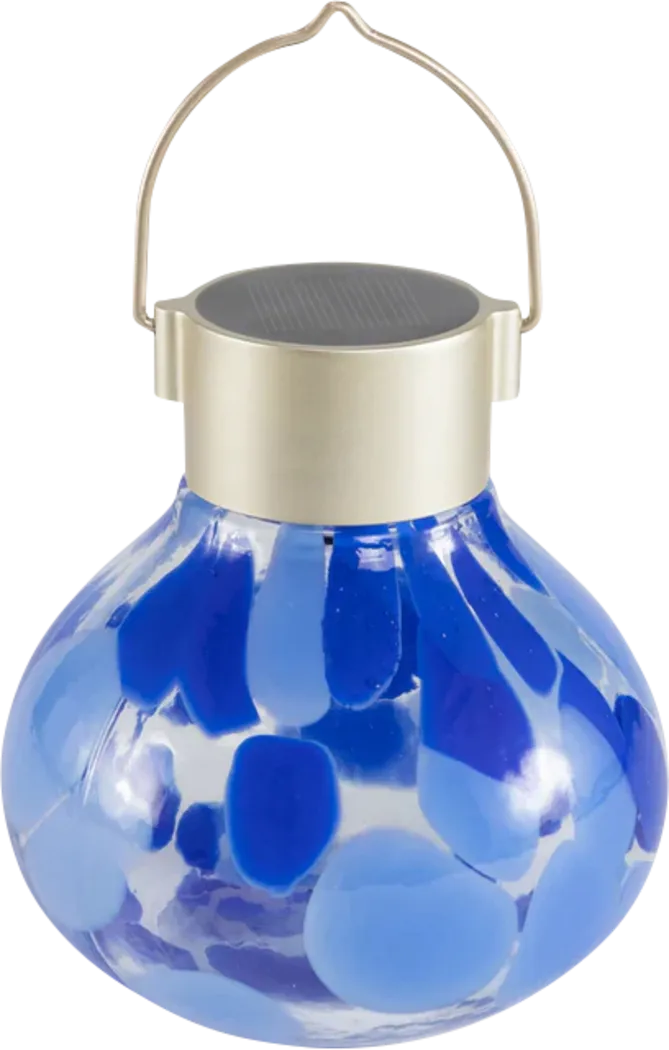Terna Blue Outdoor Solar Lantern - Thumbnail - Image 1